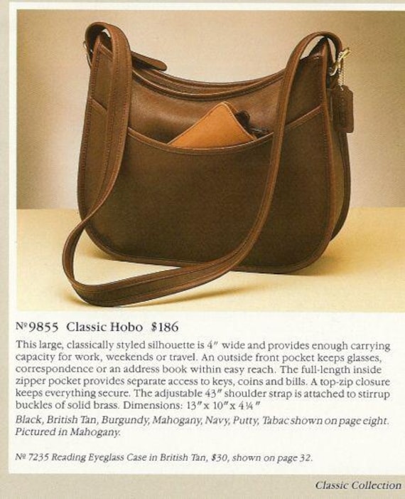 Vintage Coach Black, Classic Hobo, EUC - Etsy