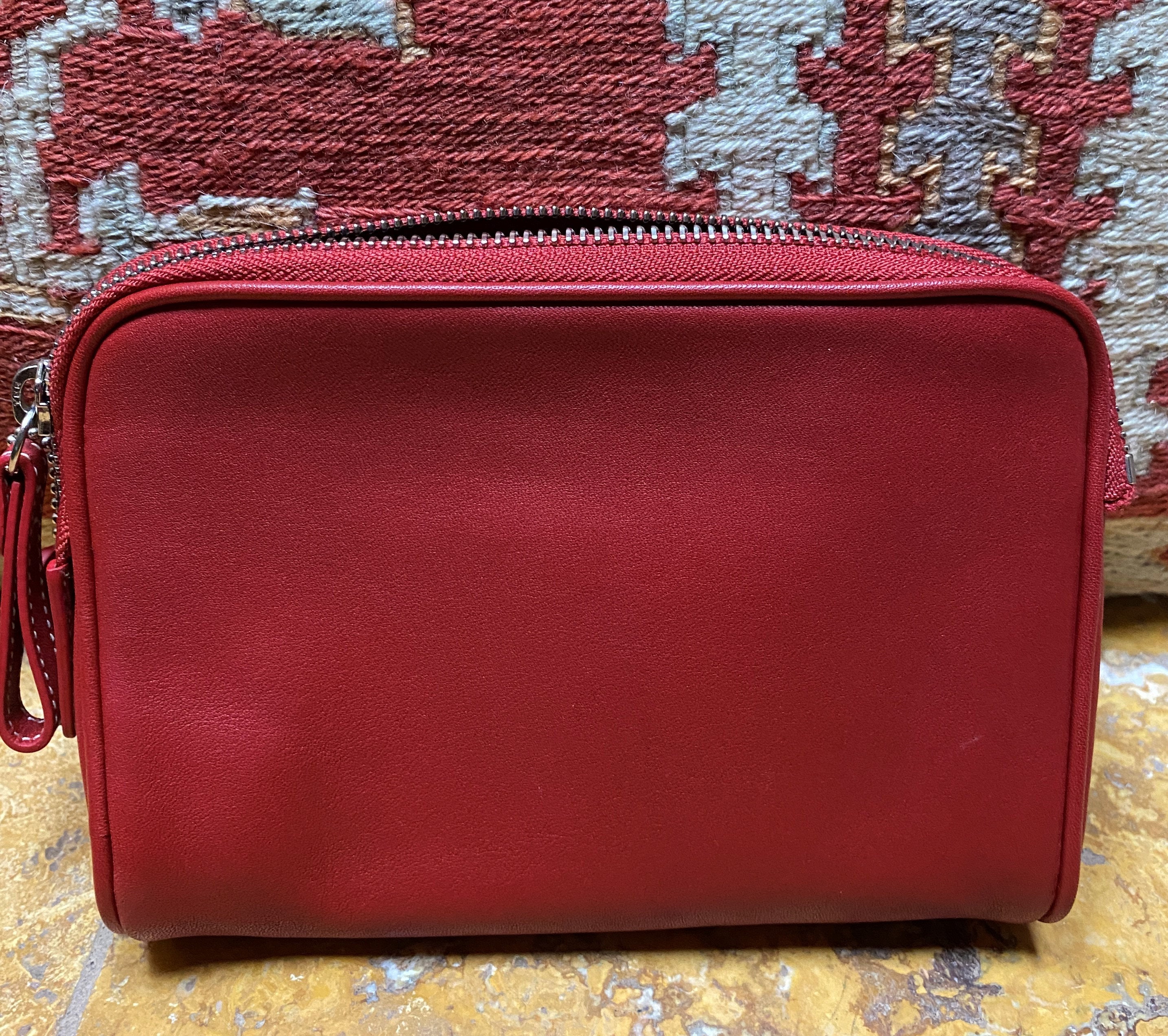 Vintage Red Coach Cosmetic Case NWOT - Etsy