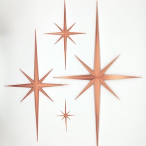 Decoración de pared con efecto estrellado / Acento Art Déco de mediados de siglo