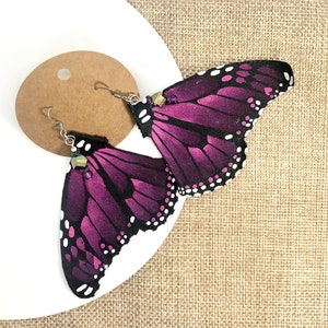 Hand Painted & Crafted Monarch Butterfly Earrings - &quot;the Amanda Wings&quot;