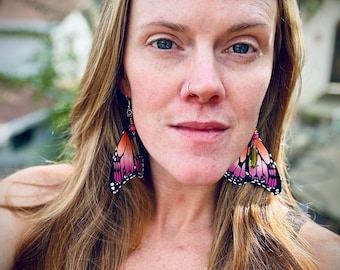 Hand Painted & Crafted Butterfly Earrings - "The Isla Mujeres"