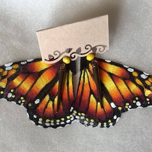 Hand Painted & Crafted Monarch Butterfly Earrings - &quot;the Marissa Wing&quot;