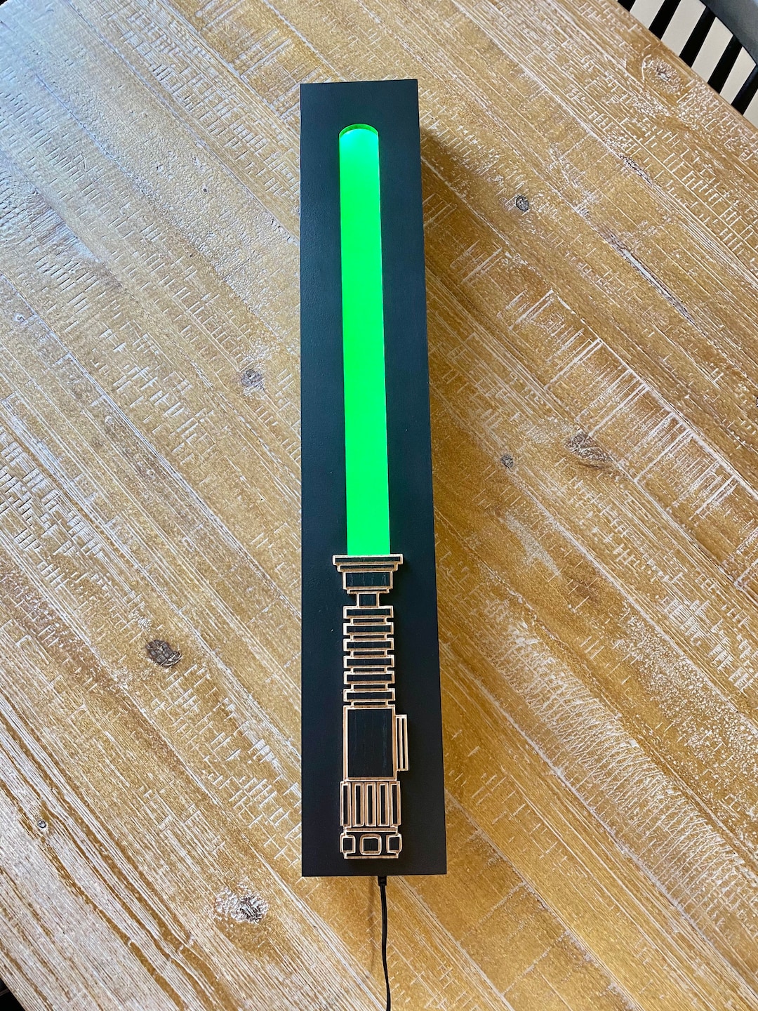 Star Wars Lightsaber Wall Decor Art Sign With Color Changing Etsy