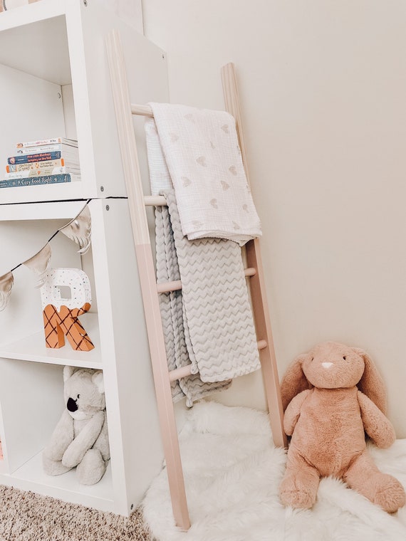 Blanket Ladder Small Kids Ladder Teens Modern Blanket Storage Nursey Organizer Rack Wood Home Decor Accessories Etsy Australia