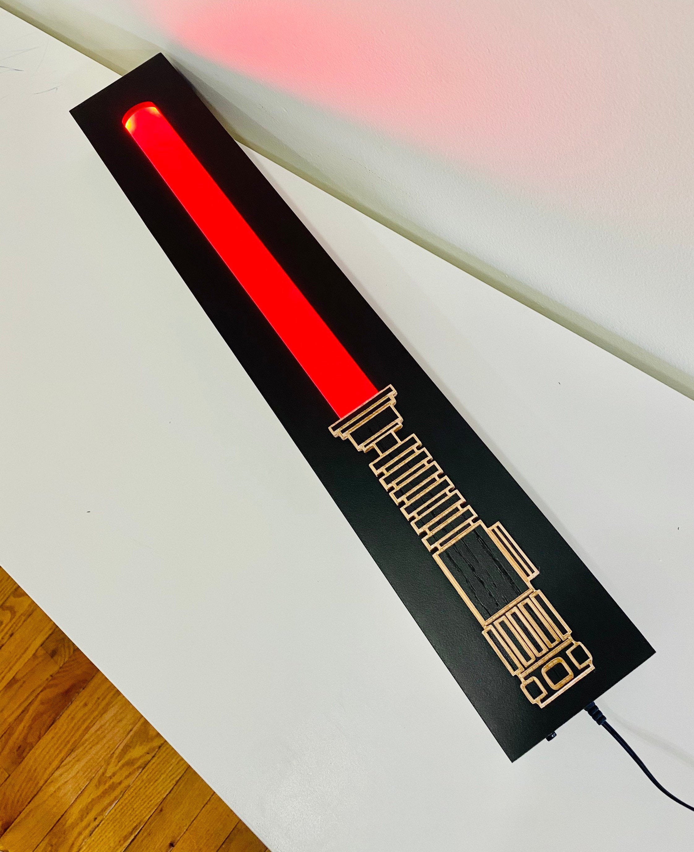 Star Wars Lightsaber Wall Decor Art Sign With Color Changing Etsy