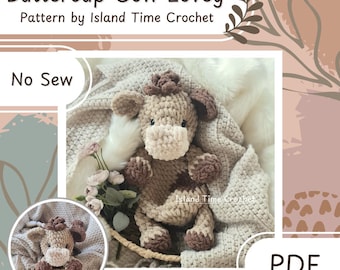 DIGITAL PATTERN ONLY - Buttercup the baby cow snuggler crochet pattern
