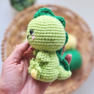 Crochet Cute Green Dino Kids Room Curtain Tie