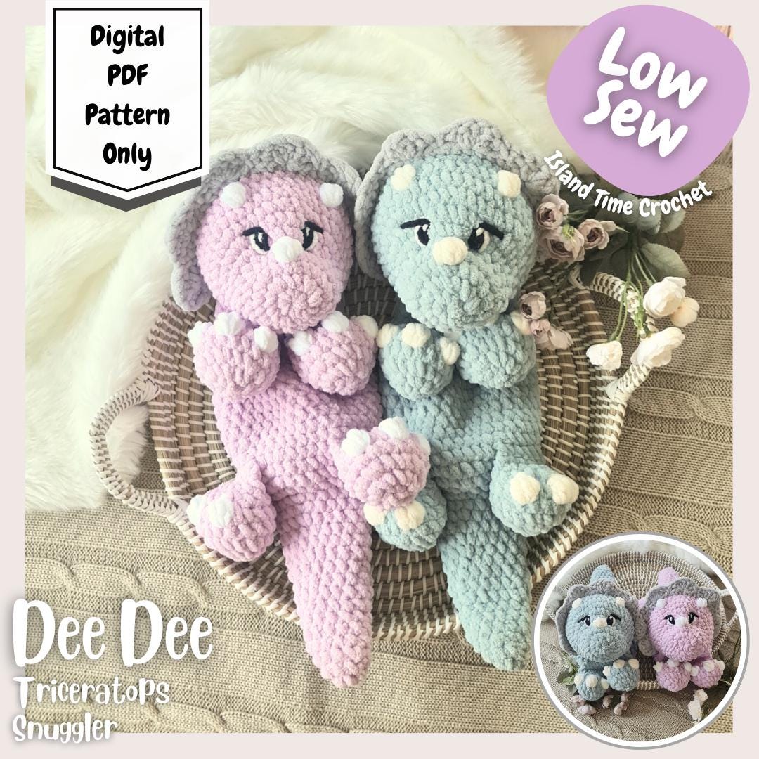 39 Triceratops Crochet Patterns for Dino Lovers, Nursery Decor, and Handmade Gifts 9 Digital Pattern Only