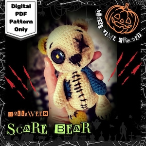 Digital Pattern Only - Halloween Scare Bear Crochet Amigurumi Pattern