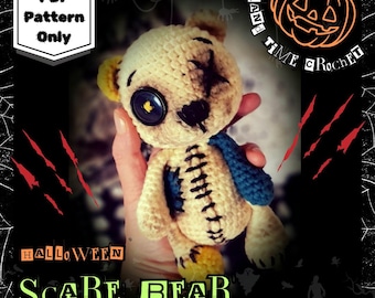 Digital Pattern Only - Halloween Scare Bear Crochet Amigurumi Pattern