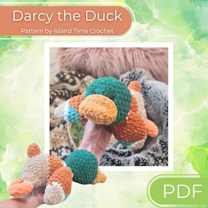 DIGITAL PATTERN ONLY! Darcy the Mallard Duck crochet pattern, cute duck pattern, mallard ducks, crochet plushie pattern, amigurumi duckie