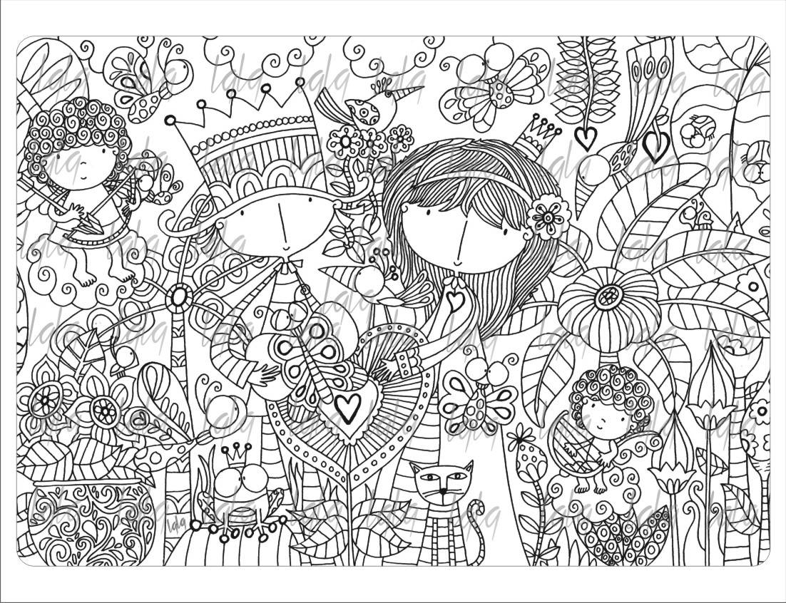 5 IMAGESColorColoring BookPrintable Adult Coloring Book | Etsy