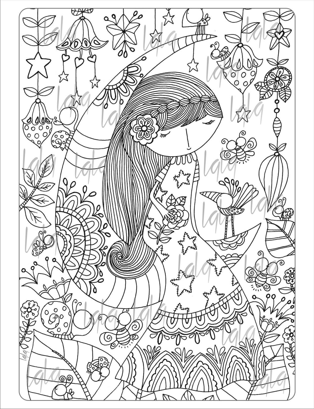 5 IMAGESColorColoring BookPrintable Adult Coloring Book | Etsy