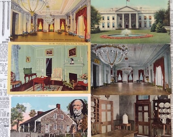 Vintage White House, Mount Vernon, and Civil War Post Cards