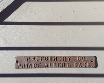Vintage Iron Prince Albert Foundry Sign