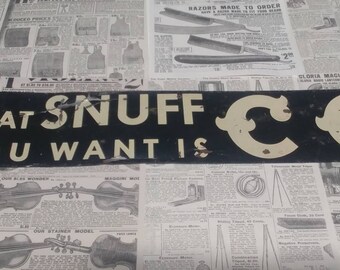 Vintage CC Snuff tin advertisement