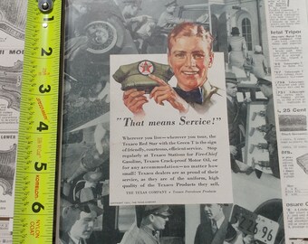 Vintage 1934 Texaco advertisement