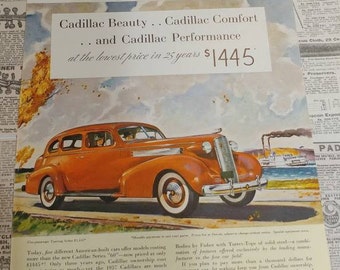 Vintage 1937 Cadillac Series "60" Print Ad