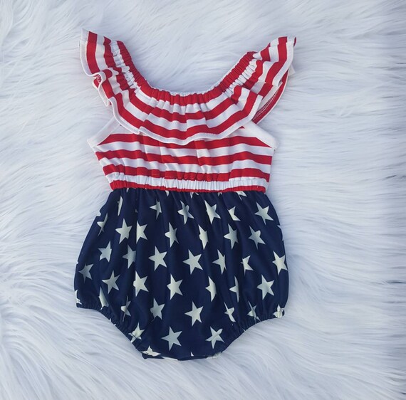 fourth of july romper baby
