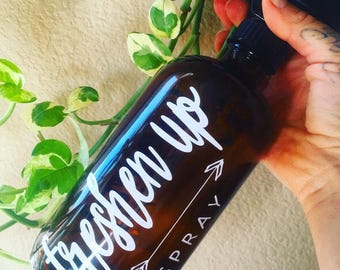 16 oz FRESHEN UP SPRAY bottle label// essential oil label//household cleaner//all purpose cleaner//