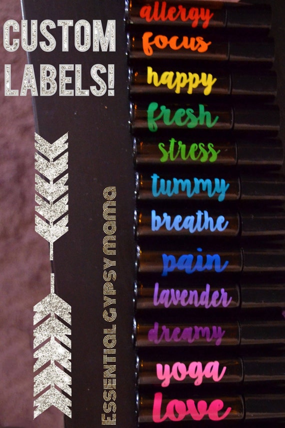 Essential oil product labels