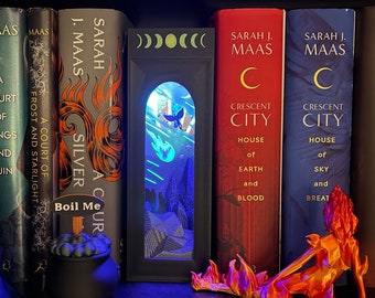 Crossover Light Up Book Nook USB UV 3D Printed Bookshelf Decor