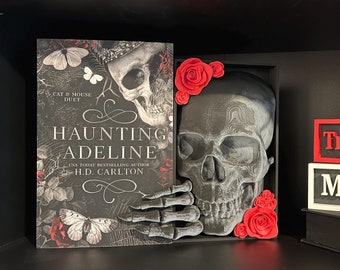 Skull Book Nook 3D Printed Bookshelf Decor