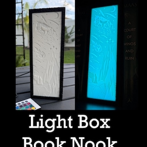 Fantasy Light Box Book Nook Color Changing -  3D Printed Bookshelf Decor
