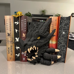 Dragon Book Nook 3D Printed Choose Color Fantasy Horror Book Shelf Decor Book End 4x8