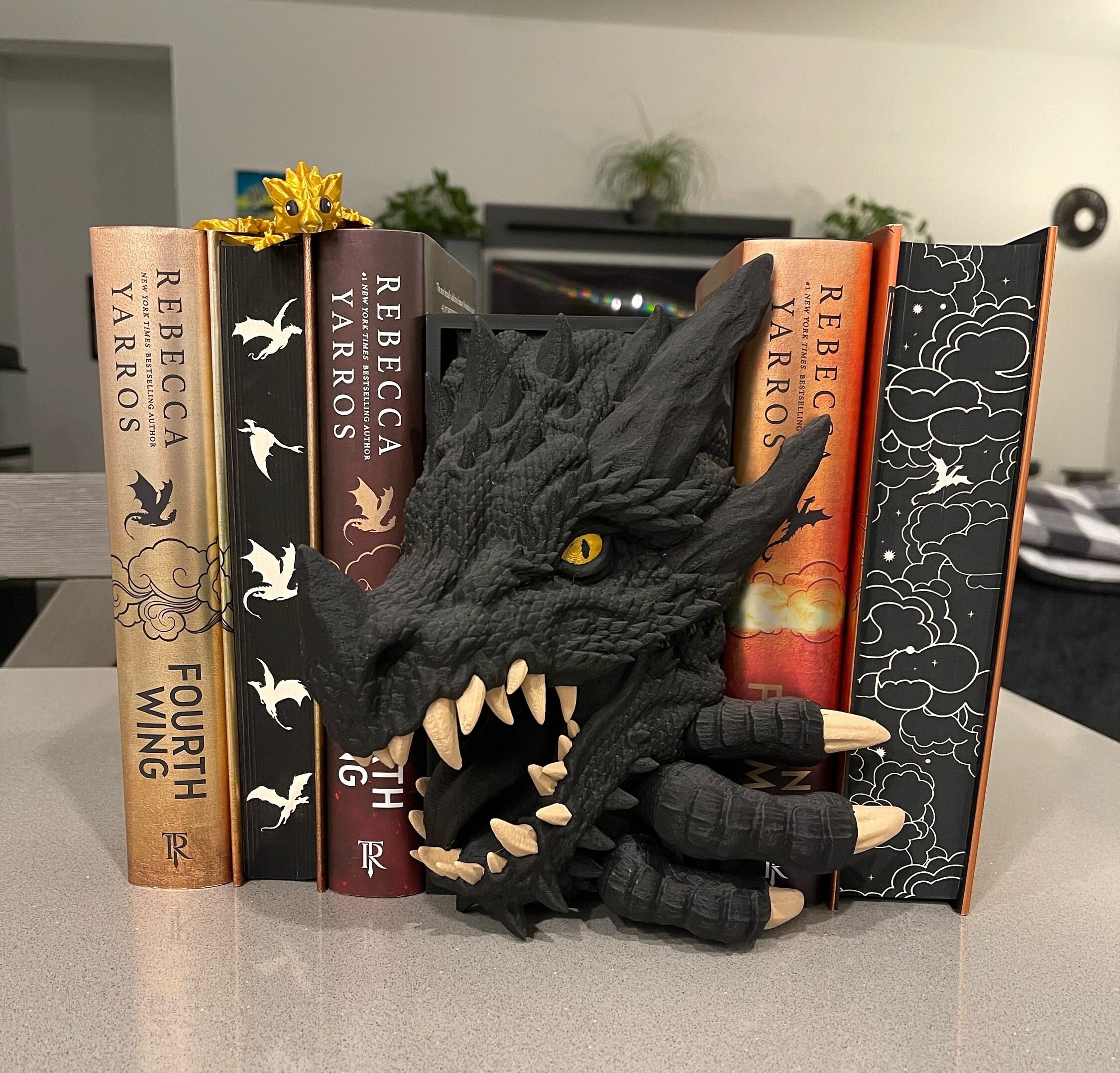 Dragon Book Nook 3D Printed Choose Color Fantasy Horror Book Shelf