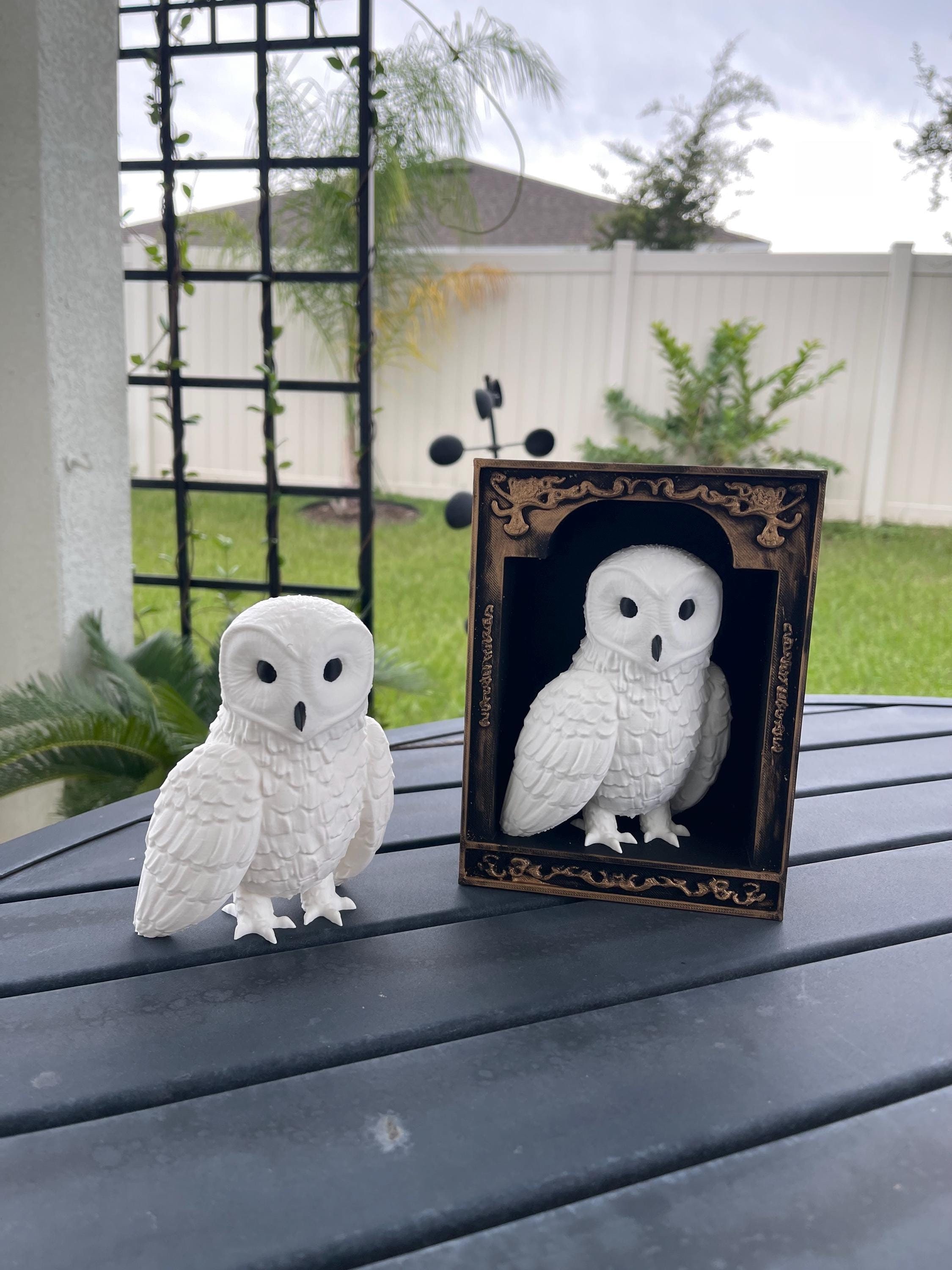 Snowy Owl or Snowy Owl Book Nook Choose Your Style 3D Printed