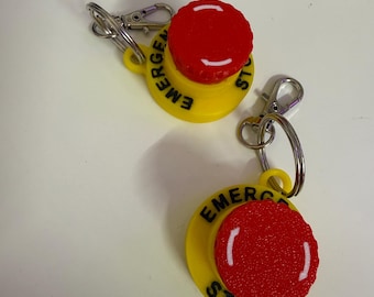 Emergency Stop Clicker Keychain