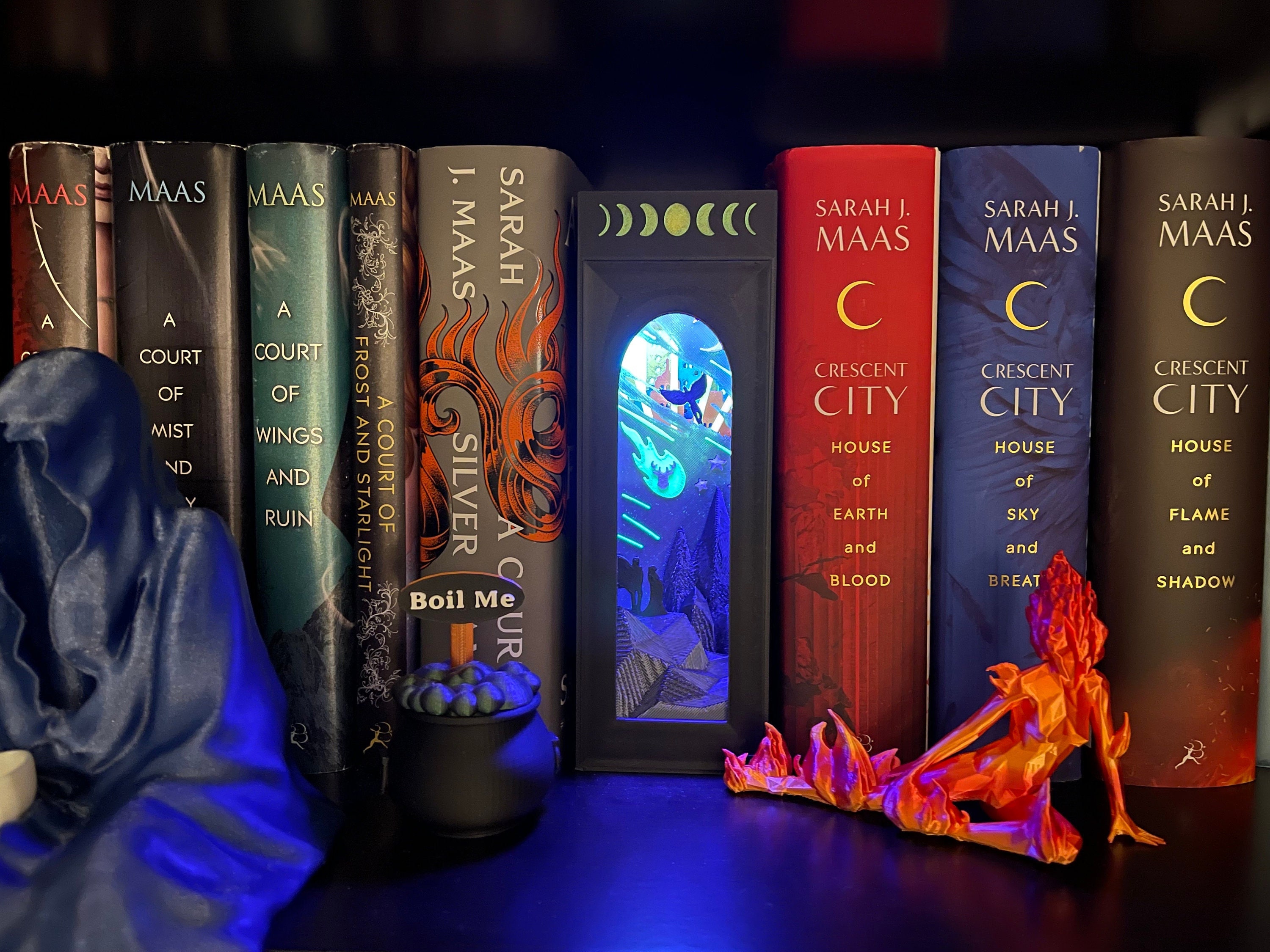 Crossover Light up Book Nook USB UV 3D Printed Bookshelf Decor - Etsy