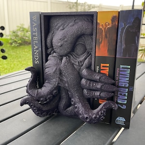 Octopus Book Nook 3D Printed Choose Color Fantasy Book Shelf Decor Book End 4x8 Horror