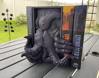 Octopus Book Nook 3D Printed Choose Color Fantasy Book Shelf Decor Book End 4x8 Horror