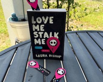 Love Me Stalk Me bookmark | Officially Licensed with Author Laura Bishop | Bookshelf Decor Bookish Merch