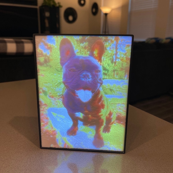 Custom 5x6.5 3D Printed Color Lithophane Box LED Backlight