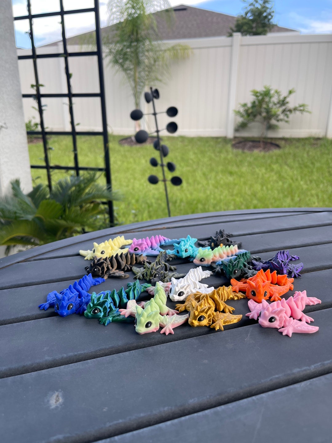 3D Print Mini Articulating Dragon Customizable You Choose Color - Etsy