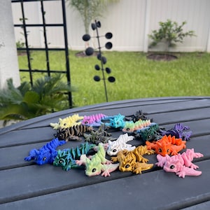3D Print Mini Articulating Dragon Customizable You Choose Color