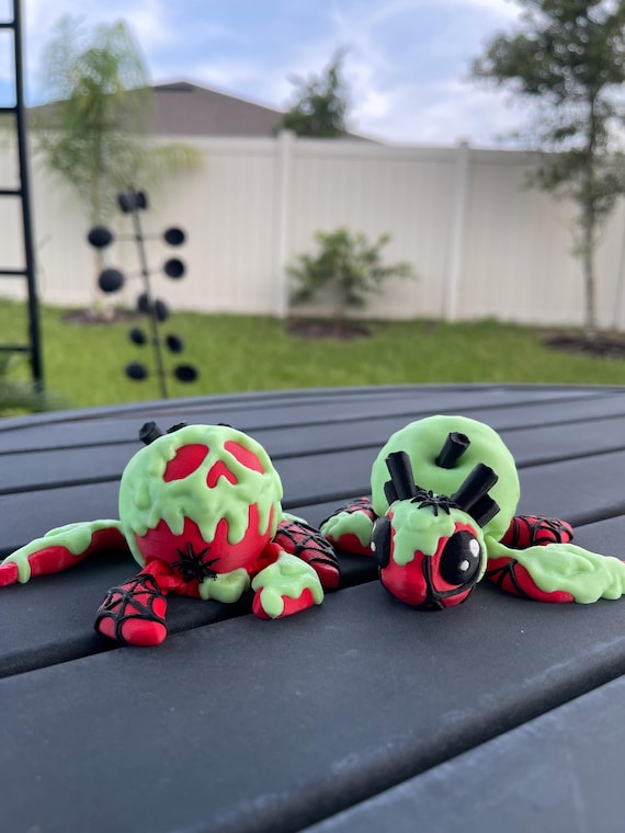 Poison Apple Turtle 3D Printed Articulating Customizable Choose Color