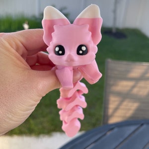 3D Print Cute Articulating Fox Pink