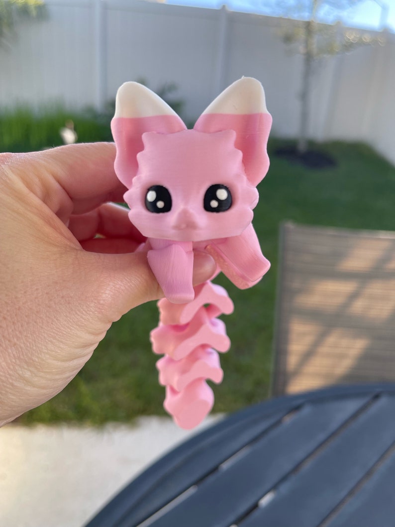 3D Print Cute Articulating Fox Pink