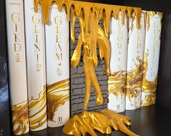 Dripping Gold Wall Book Nook - Bookshelf Decor Bookish Merch
