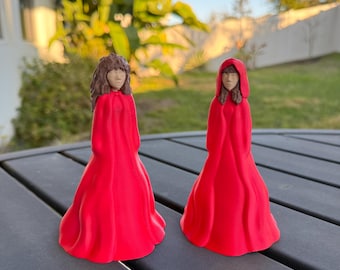Cloaked Female Bookshelf Decor Bookish Merch - Customizable Colors