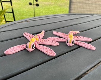 Dragonfly Articulating 3D Print Customizable Choose Color