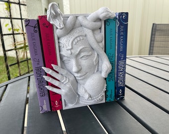 Medusa Book Nook 3D stampato Scegli il colore Fantasy Book Shelf Decor Fine libro 4x8 Horror Gorgo Gorgoni