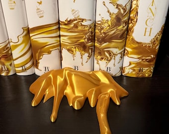Gold Drip insert - Bookshelf Decor Bookish Merch