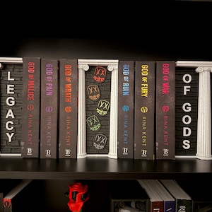 Legacy Of Gods Book Nook Set | Officially Licensed | Rina Kent | Bookshelf Decor | Bookish Merch Set of 3 - Masks