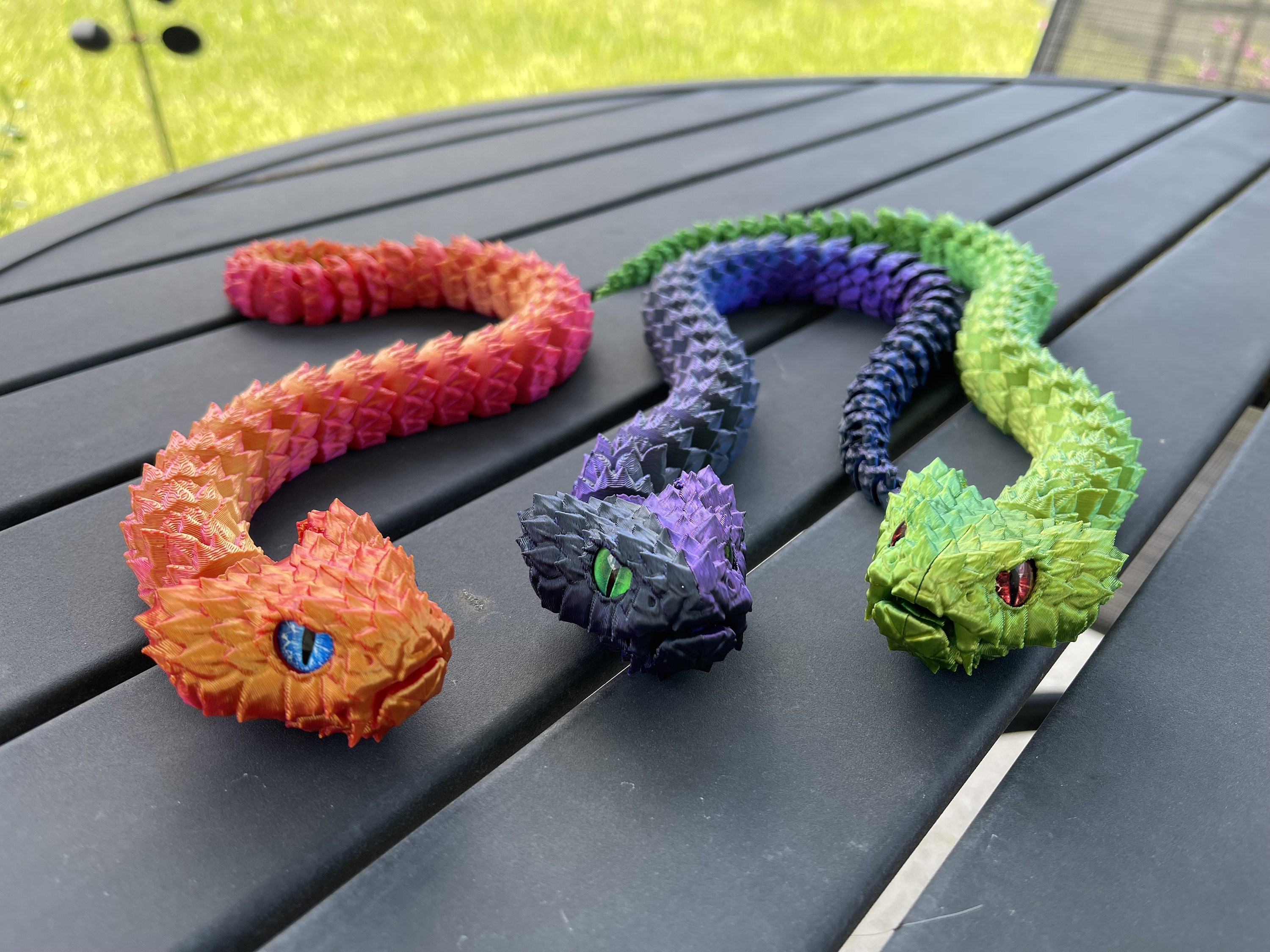 Bush Viper Articulating 3D Snake Rattle Snake Customizable - Etsy