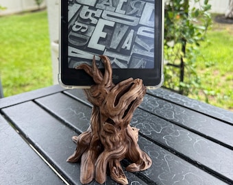 Haunted Tree Kindle Stand | Bookshelf Decor Hand Painted Gothic Horror